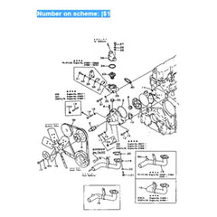 For Komatsu Bulldozer D20A-3 D20P-3 D20PL-3 D21A-3 D21P-3 Engine 4D92-1A 4D92-1B Water Pump 6141-61-1102 6141-61-1103