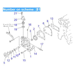 For Komatsu Bulldozer D37A-5 D37E-5 D31A-20 D31E-20 D31P-20 D31Q-20 D31S-20 Engine 6D95L Water Pump 6206-61-1603