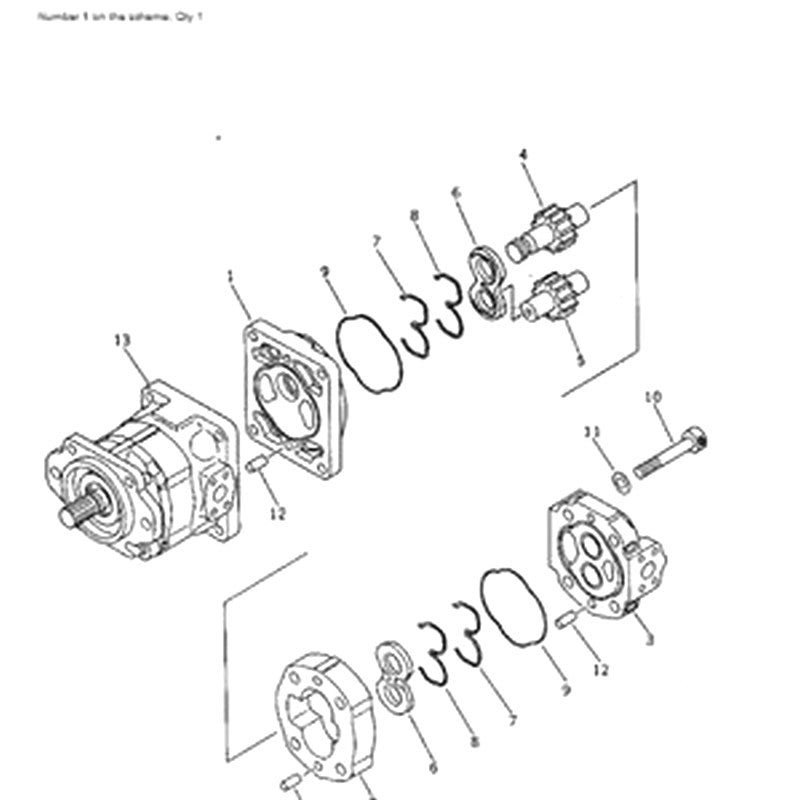 For Komatsu Bulldozer D475A-2 D475A-1 Hydraulic Pump 705-52-30240