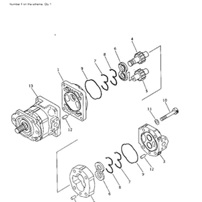 For Komatsu Bulldozer D475A-2 D475A-1 Hydraulic Pump 705-52-30240