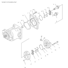 For Komatsu Bulldozer D475A-3 D475A-3-HD D475A-3-SC Hydraulic Pump 705-52-30810 705-52-30580