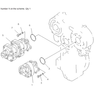 For Komatsu Bulldozer D575A-3 D575A-2 Hydraulic Pump 705-21-46020