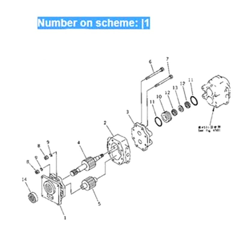 For Komatsu Bulldozer D60A-8 D60E-8 D60F-8 D60P-8 Hydraulic Pump ASS'Y 07430-72301