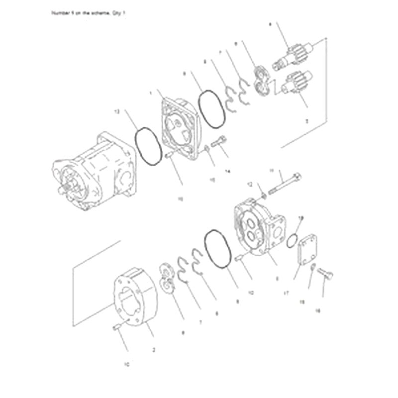 For Komatsu Bulldozer D61E-12 D61EX-12 D61P-12 Hydraulic Pump 705-51-20640