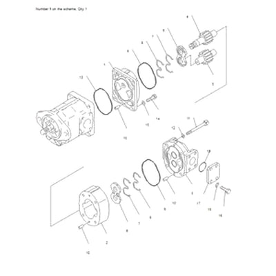 For Komatsu Bulldozer D61E-12 D61EX-12 D61P-12 Hydraulic Pump 705-51-20640