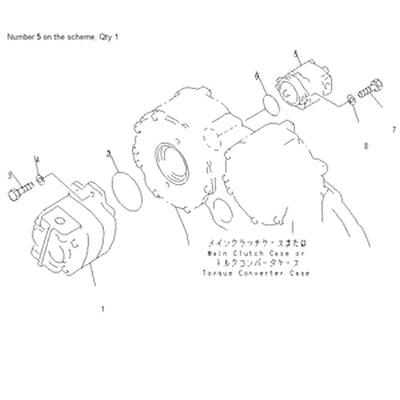 For Komatsu Bulldozer D65E-12 D65E-12 D65P-12 Hydraulic Pump 705-41-01050