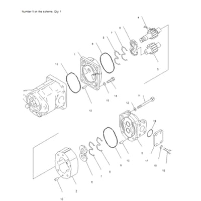 For Komatsu Bulldozer D65E-12 D65P-12 D85ESS-2 Hyraulic Pump 705-51-20930 705-51-20800