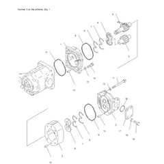 For Komatsu Bulldozer D65E-12 D65P-12 D85ESS-2 Hyraulic Pump 705-51-20930 705-51-20800