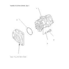 For Komatsu Bulldozer D85A-2 D85E-21 D85P-21 D85A-21 Work Equipment Pump 705-51-30190