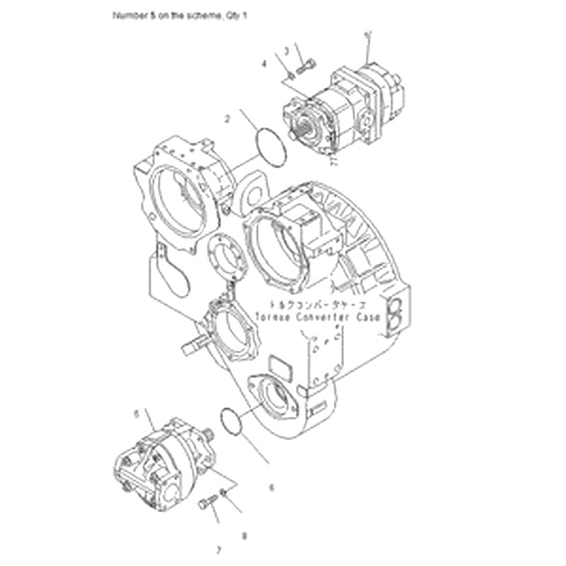 For Komatsu Bulldozer D85ESS-2 D65P-12 D61PX-12 D61E-12 D61EX-12 Towing Winch Pump 705-22-42090 705-22-43070