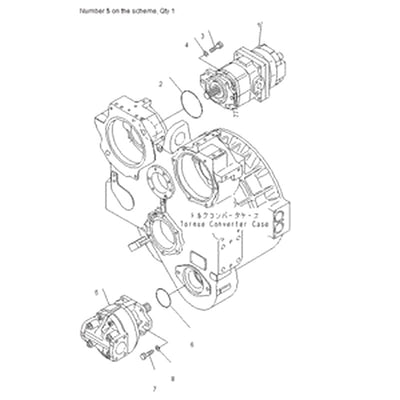 For Komatsu Bulldozer D85ESS-2 D65P-12 D61PX-12 D61E-12 D61EX-12 Towing Winch Pump 705-22-42090 705-22-43070