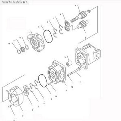 For Komatsu Grader GD705A-3 GD705A-3A Hydraulic Pump 705-11-34250 705-11-34240 705-11-34210 - Buymachineryparts