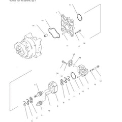 For Komatsu Compactor WF450-3 Hydraulic Pump 705-36-29540