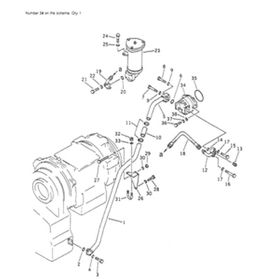 For Komatsu Crane LW160-1 LW200L-1 Steering Pump 705-12-29010