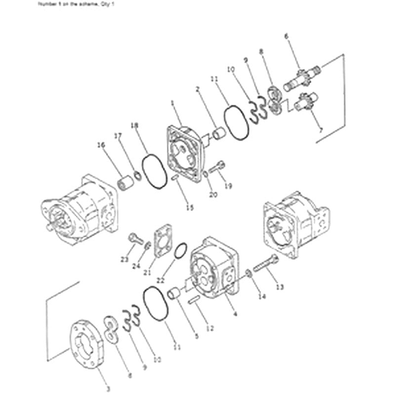 For Komatsu Crane LW250L-1H LW250L-1X Hdraulic Pump 705-56-23010