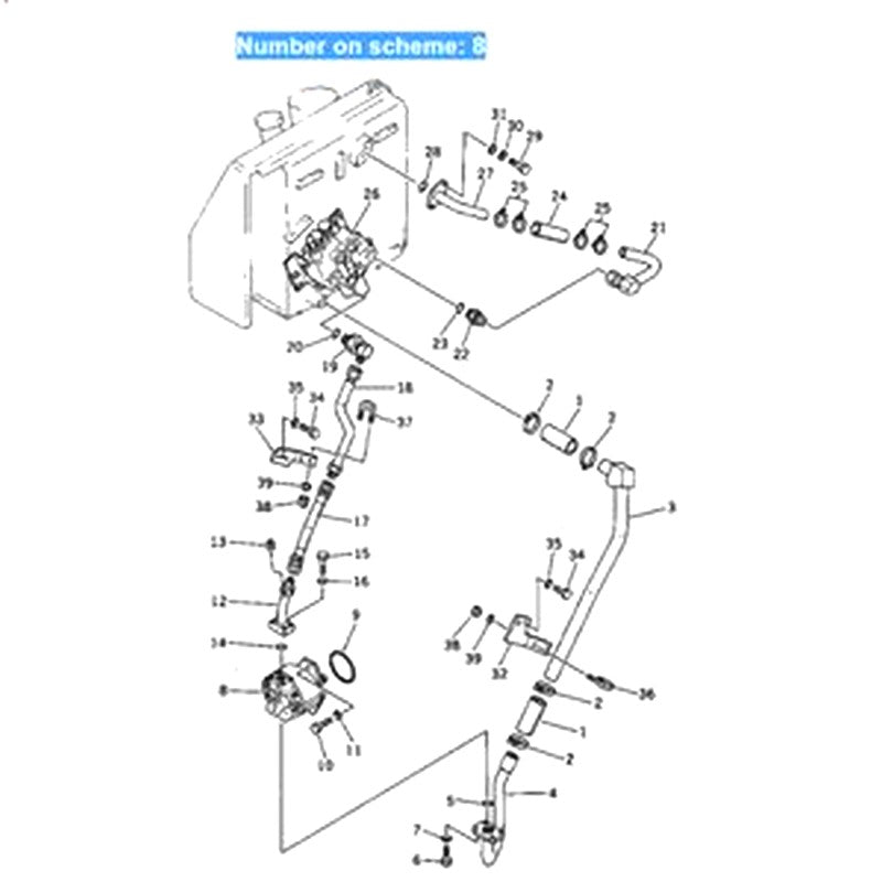 For Komatsu Crawler Loader D41Q-3 D41S-3 Hydraulic Pump 705-12-34010 705-12-34060