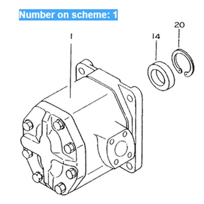 For Komatsu Dump Truck HD200-2 Hydraulic Pump 07436-66101 07436-66102