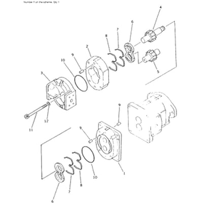 For Komatsu Dump Truck HD205-3 Hydraulic Pump 705-52-22000