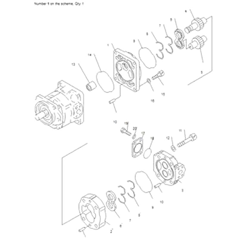 For Komatsu Dump Truck HD255-5 Hydraulic Pump 705-52-30360