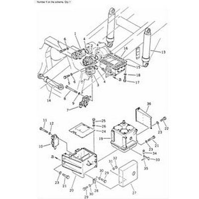 For Komatsu Dump Truck  HD325-5 HD325-3 HD320-3 Hydraulic Pump 705-52-30040