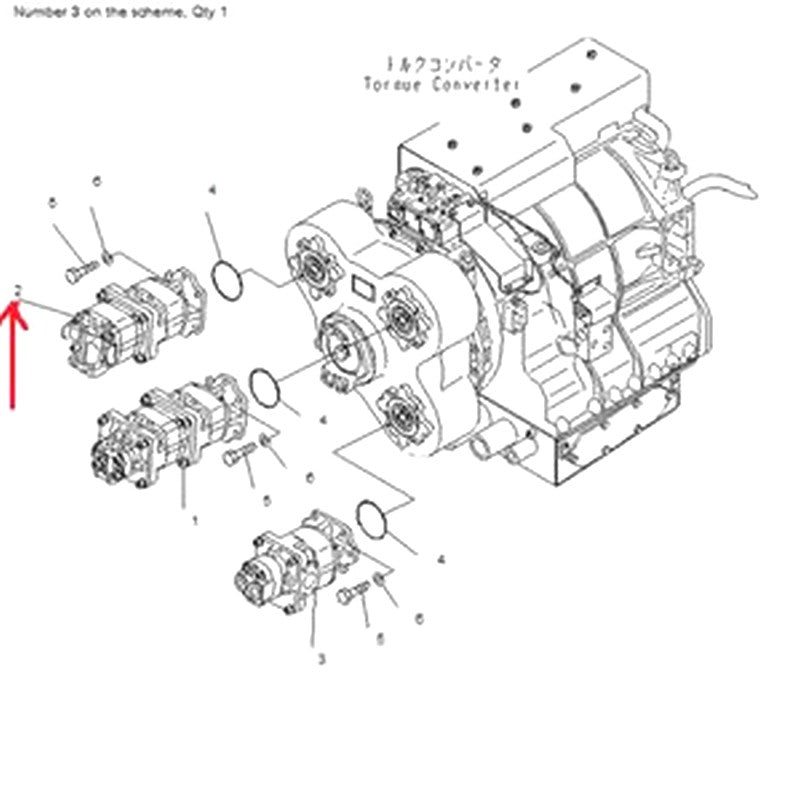 For Komatsu Dump Truck HD605-7R HD605-7E0 HD465-7E0 HD465-7R Hydraulic Pump 705-95-03020