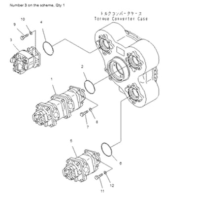 For Komatsu Dump Truck HM400-1 Hydraulic Pump 705-12-40040 705-22-40110