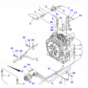 For Komatsu Dump Truck PW128UU-1 Hdraulic Pump 705-41-01540