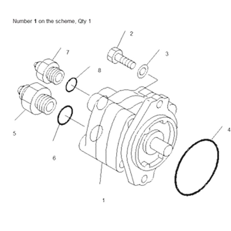 For Komatsu Excavator PC75UU-2E PC75UU-2 Control Pump 705-40-01370