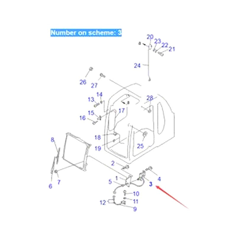 For Komatsu Excavator PC100-5 PC120-5 PC130-5 PC150-5 PC200-5 Wiper Motor 20Y-06-11750