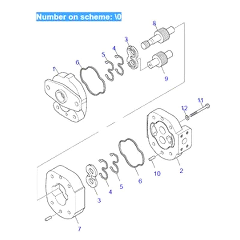 For Komatsu Excavator PC110R-1 PC75UD-3 PC75US-3 PC75UU-3 PC95R-2 PW110R-1 PW95R-2 Gear Pump 705-22-30150