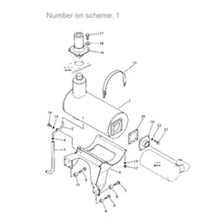 For Komatsu Excavator PC120-1 PC120-2 Engine S4D105 Muffler 6135-11-5580