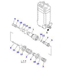 For Komatsu Excavator PC150-6K PC160-6K PC200EN-6K Main Valve 723-30-90400