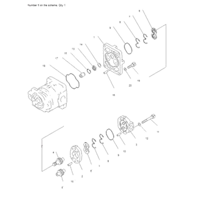 For Komatsu Excavator PC1600-1 PC1600SP-1 PC1800-6 PC650-3 Hydraulic Gear Pump 705-51-31060