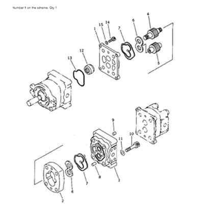 For Komatsu Excavator PC20-7 PC10-7 PC15-3 Hydraulic Pump 705-41-08070