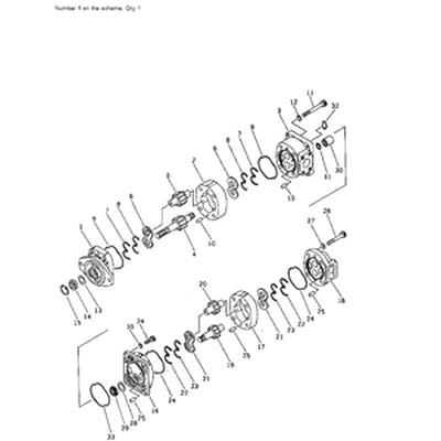 For Komatsu Excavator PC200-1 PC220-1 Hdraulic Pump 705-12-32210