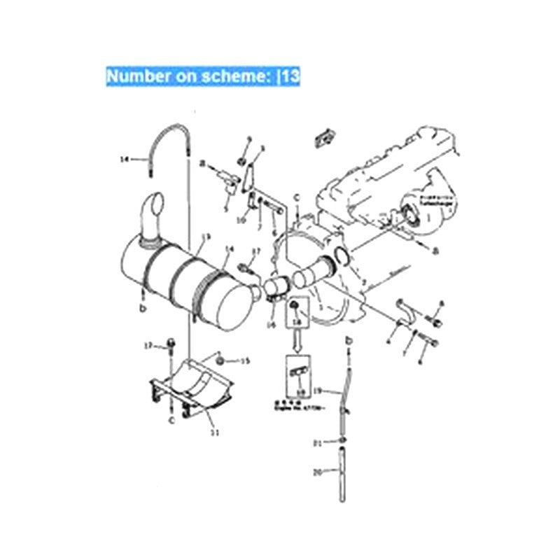 For Komatsu Excavator PC220LC-5C PC220-5C PC220LC-5 PC220-5 Muffler Silencer 6209-11-5221 6209-11-5220