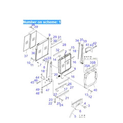 For Komatsu Excavator PC600-6 PC600LC-6 PC650-6 PC650LC-6 Water Tank Radiator ASS'Y 21M-03-11110