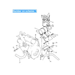 For Komatsu Excavator PW30-1 PW20-1 PC30-6 PC20-6 PC38UU-1 PC20-6 PC30-6 PC38UU-1 Muffler Silencer YM171056-13501