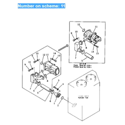 For Komatsu Excavator PW60-1 Hydraulic Pump 705-52-20010