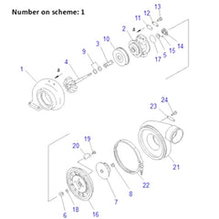 For Komatsu PC650-3 PC650LC-5 PC650SE-3 PC710-5 PC1600-1 Engine SA6D140 Turbo KTR110A-1J Turbocharger 6505-11-6110