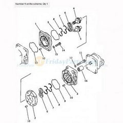 For Komatsu Wheel Loader 542 WA400 WA420 hydraulic Pump for 705-12-36340