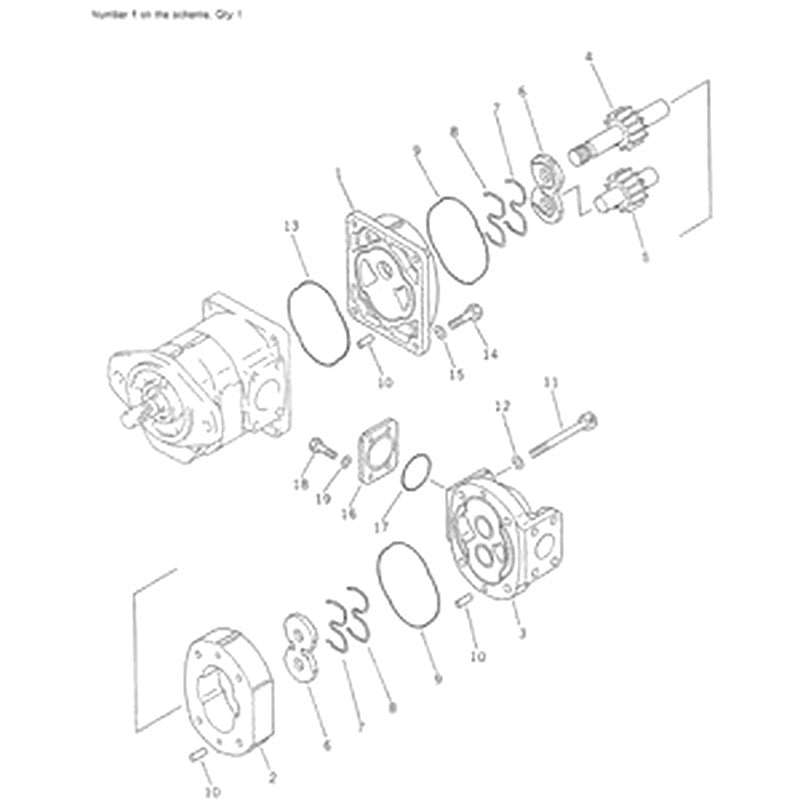 For Komatsu Wheel Loader WA150-1 WA150-3 WA180-3 Hydraulic Pump 705-51-20180