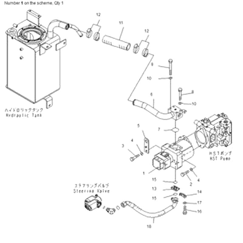 For Komatsu Wheel Loader WA150-5 WA150PZ-5 Hydraulic Pump 705-56-34690