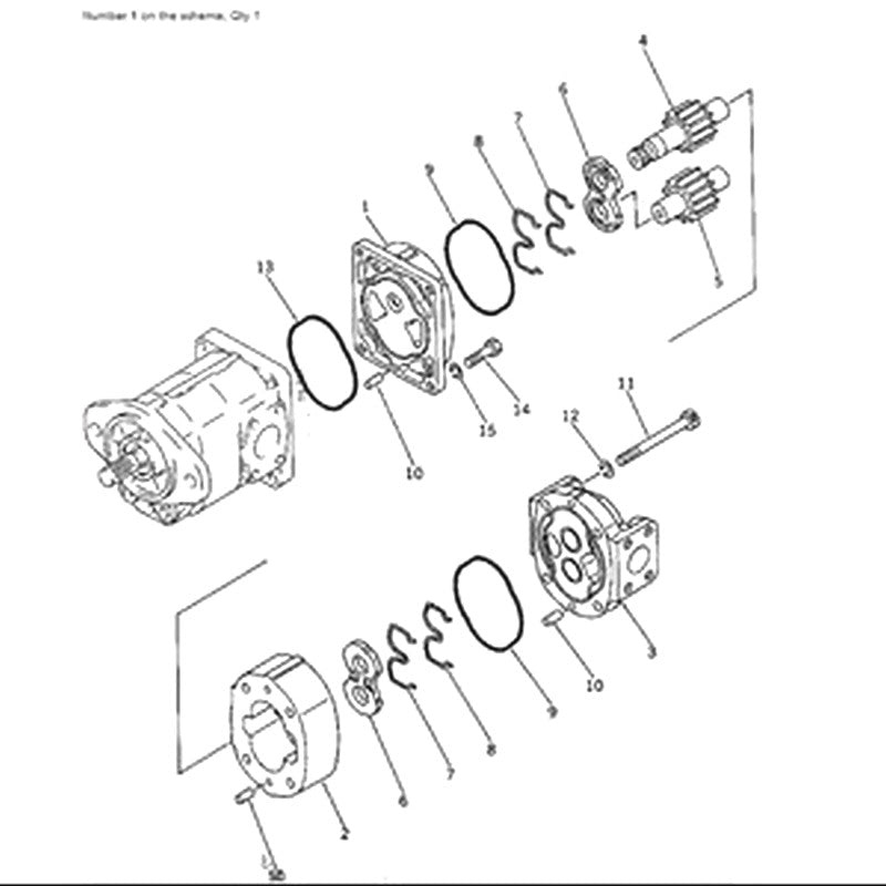 For Komatsu Wheel Loader WA320-1 WA300-1 Hydraulic Pump 705-51-20280