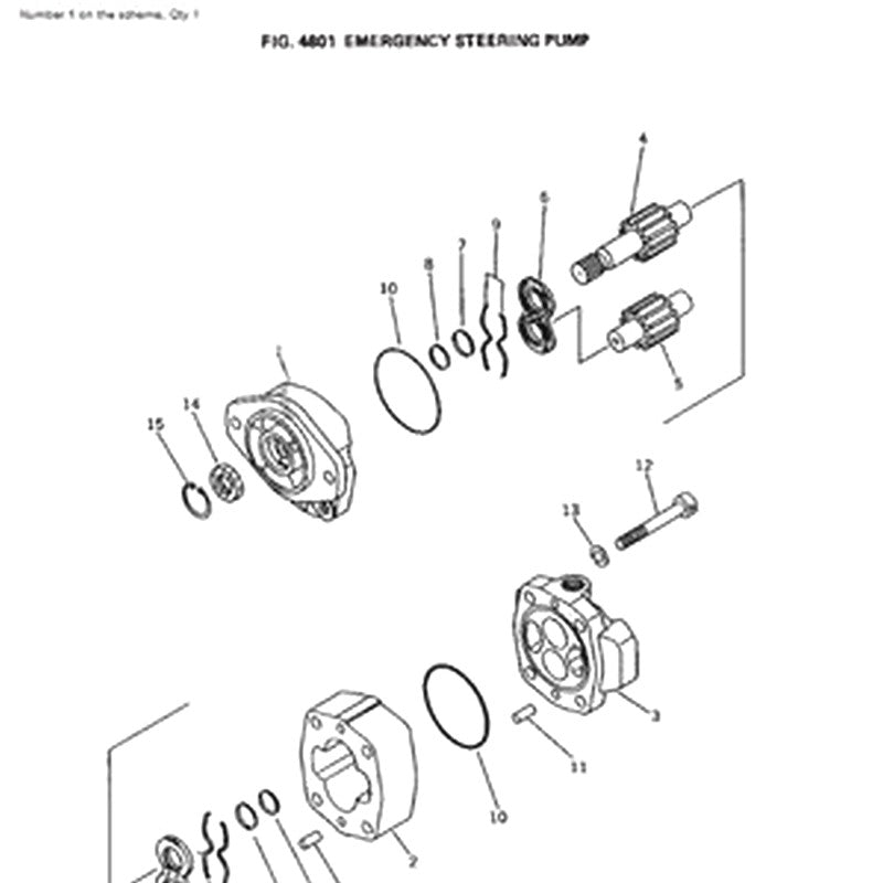 For Komatsu Wheel Loader WA350-1 WA400-1 WA380-1 WA420-1 Emergency Steering Pump 704-30-32110