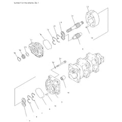 For Komatsu Wheel Loader WA350-3A WA350-3-X WA380-3 Hydraulic Pump 705-21-40020 705-11-40240