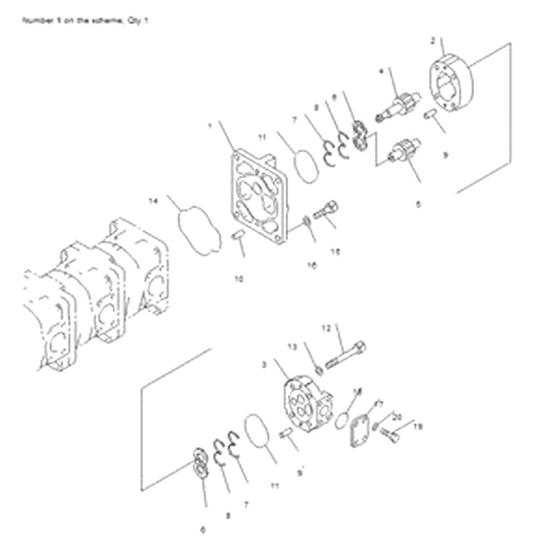 For Komatsu Wheel Loader WA380-3 WA380-3-X WA380-3MC Hydraulic Pump 705-33-28540