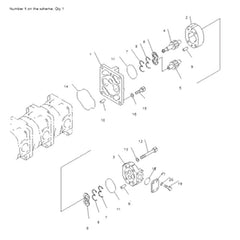 For Komatsu Wheel Loader WA380-3 WA380-3-X WA380-3MC Hydraulic Pump 705-33-28540