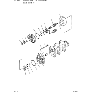 For Komatsu Wheel Loader WA380-DZ-3 WA380-3 Hydraulic Pump 705-11-38240