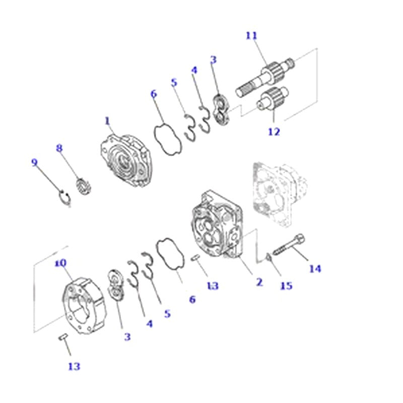 For Komatsu Wheel Loader WA470-3 Active Hydraulic System Pump 705-52-40280